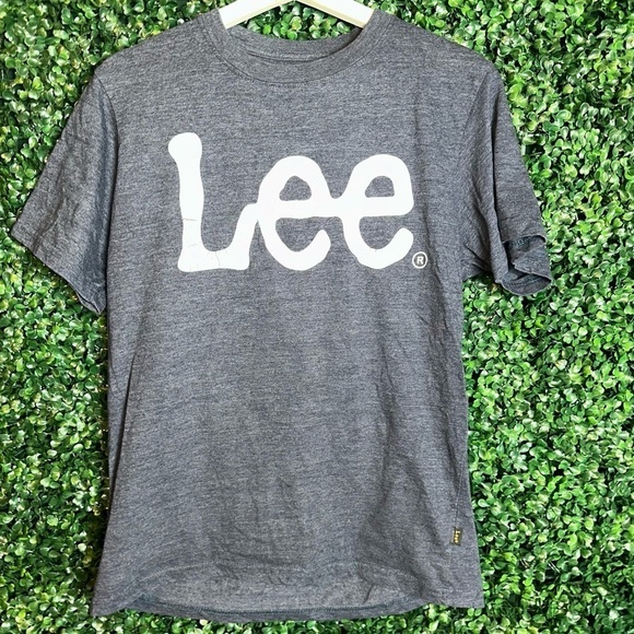Lee Blue Logo Acid Wash Stretch Men's Adult Size Medium Regular Fit - Picture 1 of 3